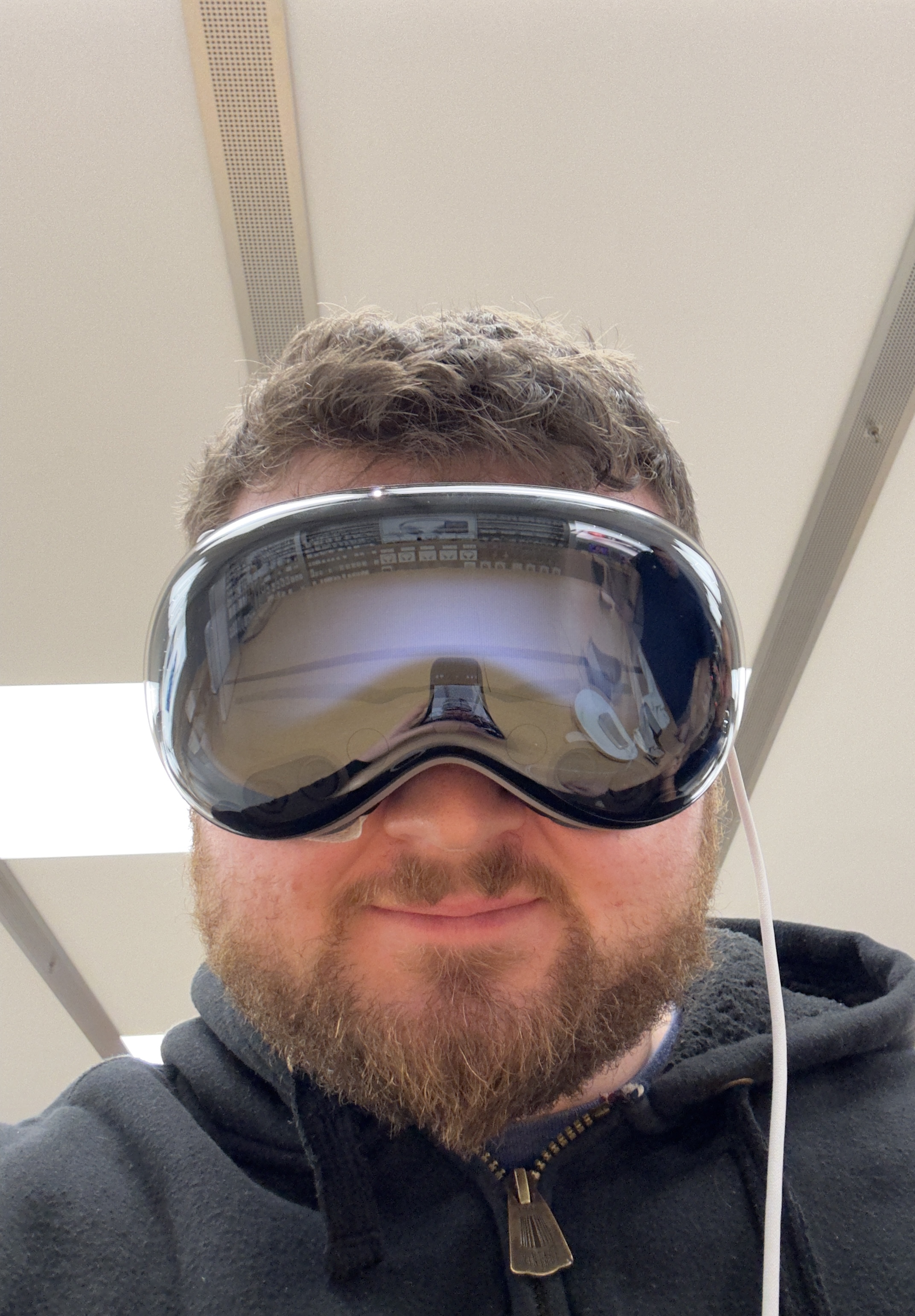 Trying on the Apple Vision Pro